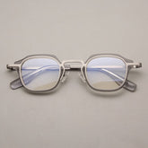 Sebert Retro Acetate Glasses Frame Rectangle Frames Southood Grey Gun